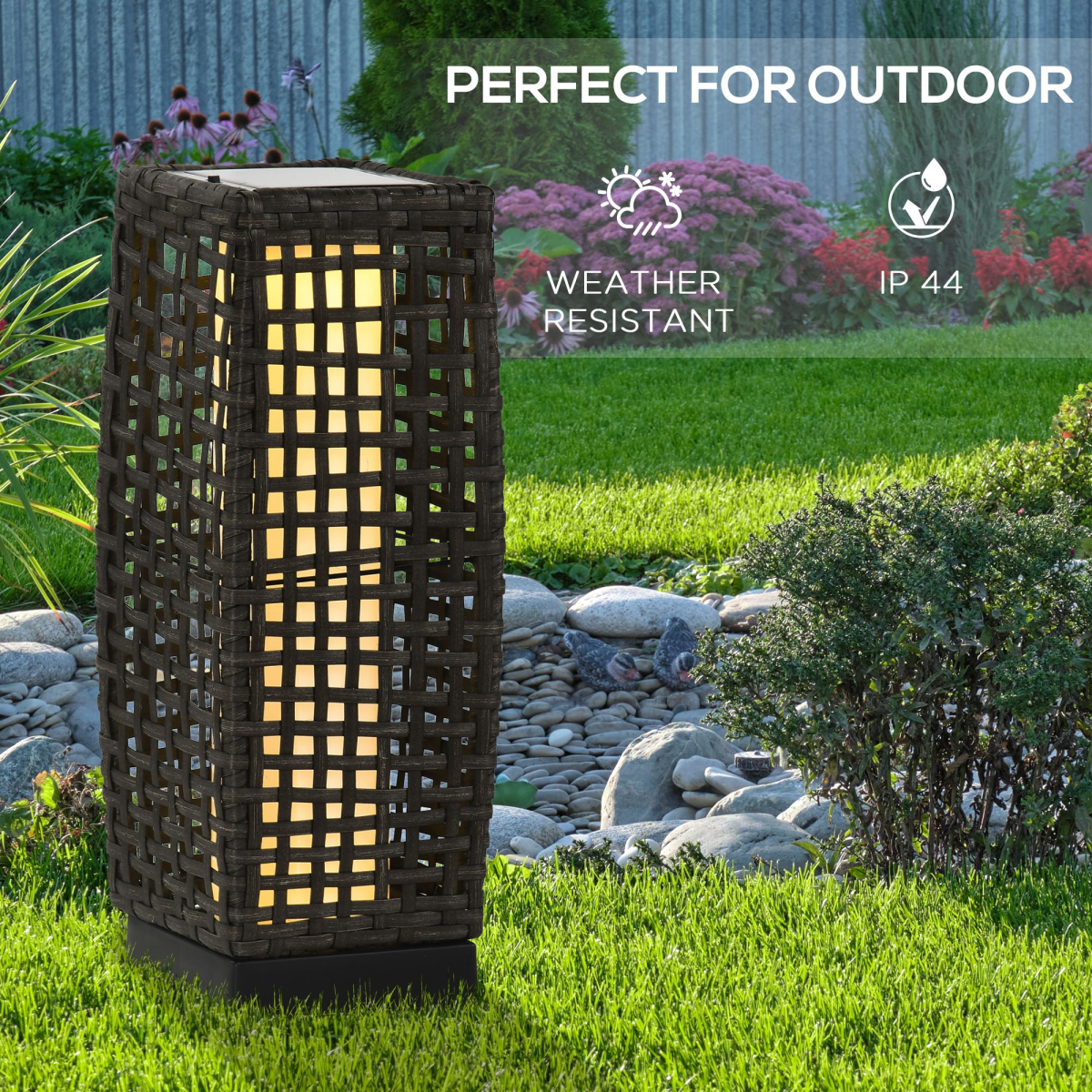 The Wrenholt Lantern — Rattan Solar Garden Light