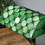 Lincoln Mosaic — Jewelled Stained Glass Banker's Lamp