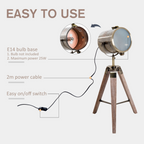 The Beckett Floor Lamp — Vintage Tripod Spotlight Standing Lamp