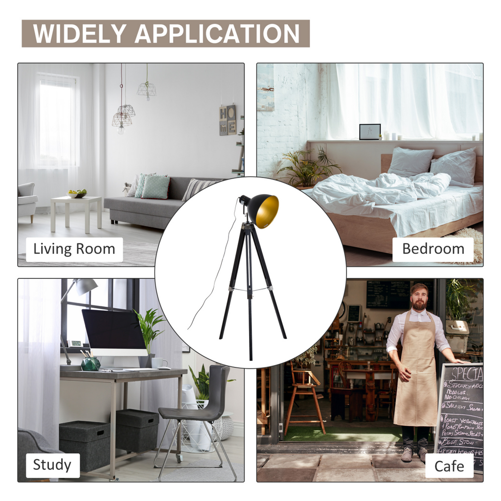 The Sheldon Floor Lamp — Dome Shade Tripod Standing Lamp