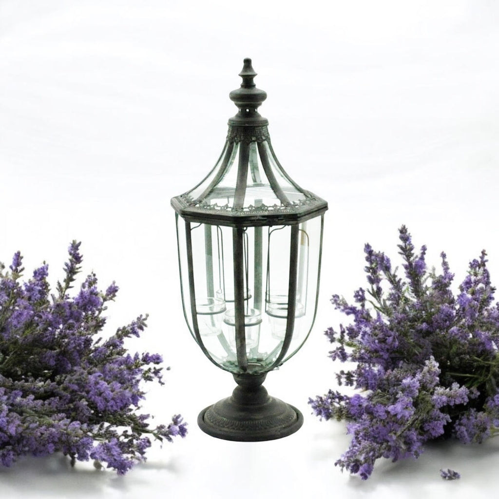The Coastmere Garden Lantern — Antique Metal & Glass