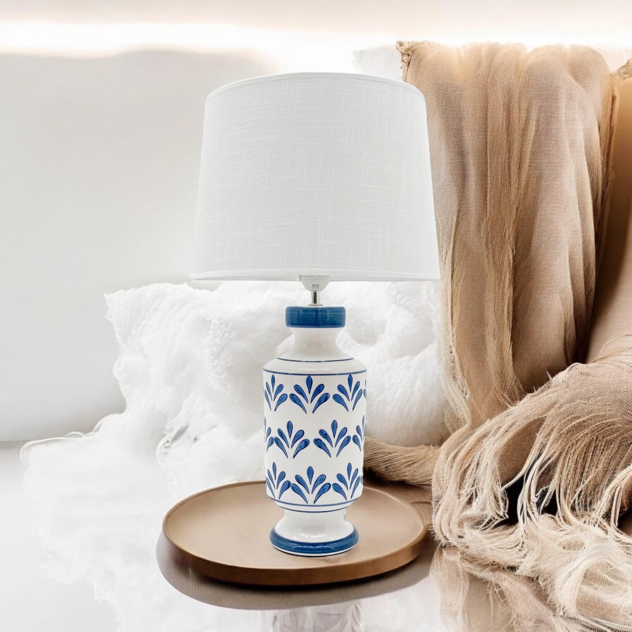 The Kingsley Table Lamp — Blue & White Oriental Ceramic Lamp