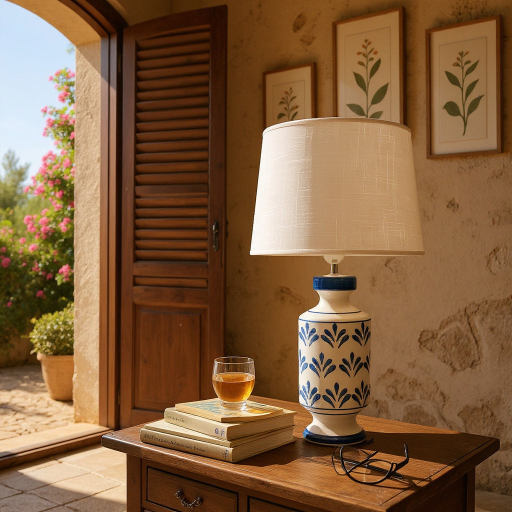 The Kingsley Table Lamp — Blue & White Oriental Ceramic Lamp