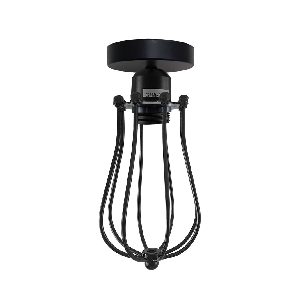 Spitalfields — Black Balloon Cage E27 Ceiling Pendant