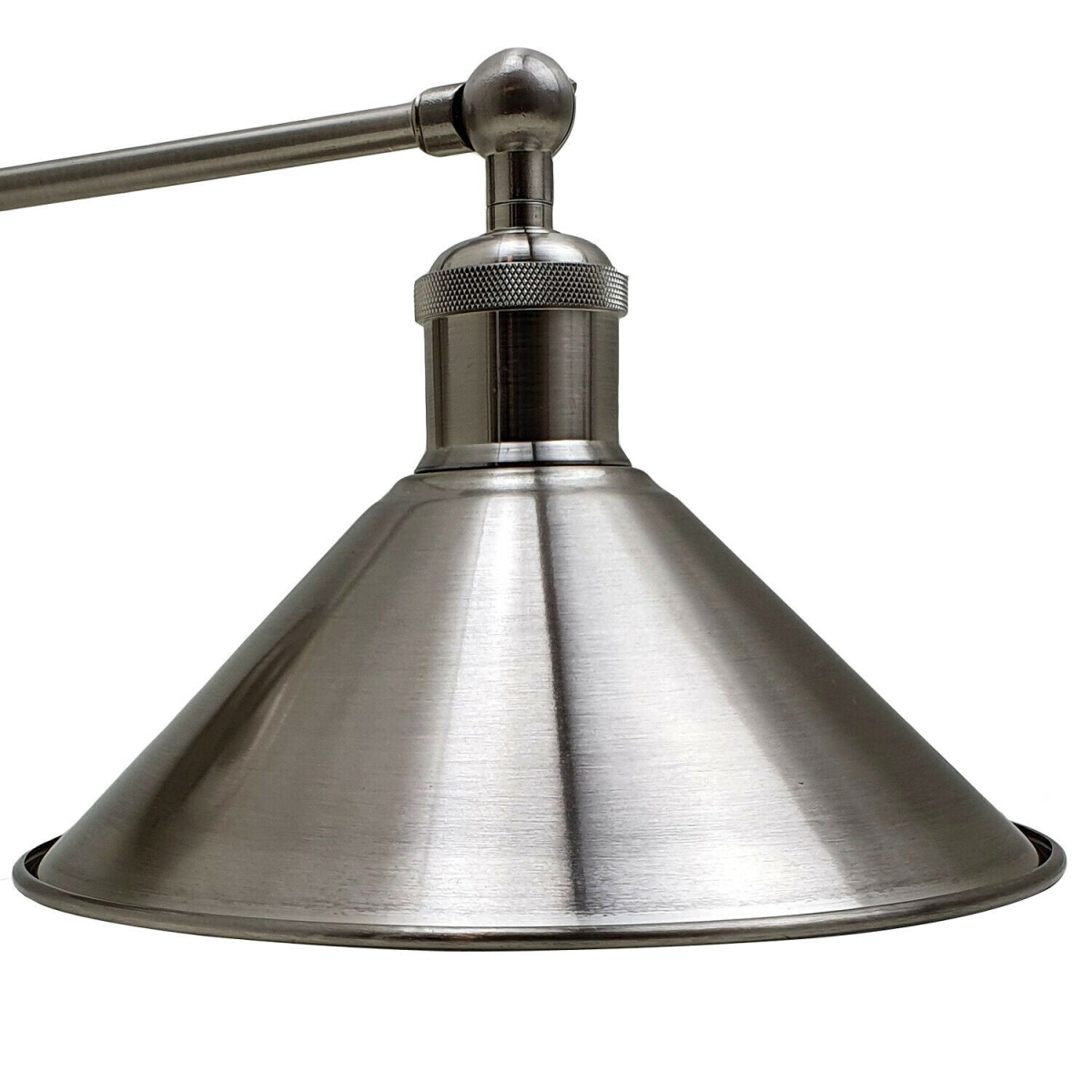 The Oakendale Cone — Satin Nickel Adjustable Wall Light