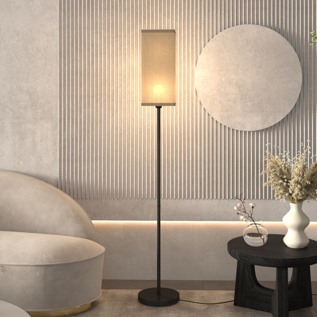 The Osmond Floor Lamp — Linen Shade Standing Lamp