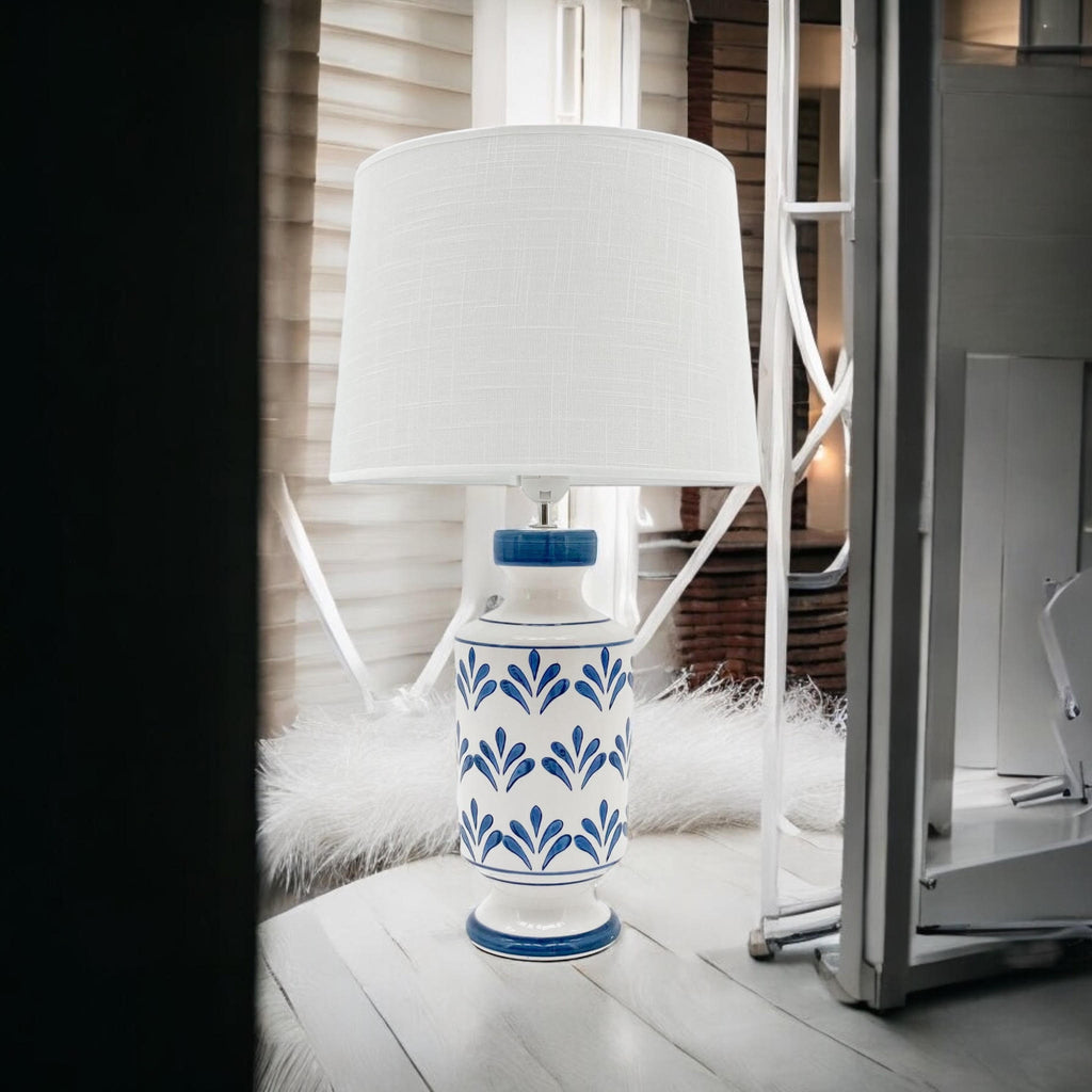 The Kingsley Table Lamp — Blue & White Oriental Ceramic Lamp