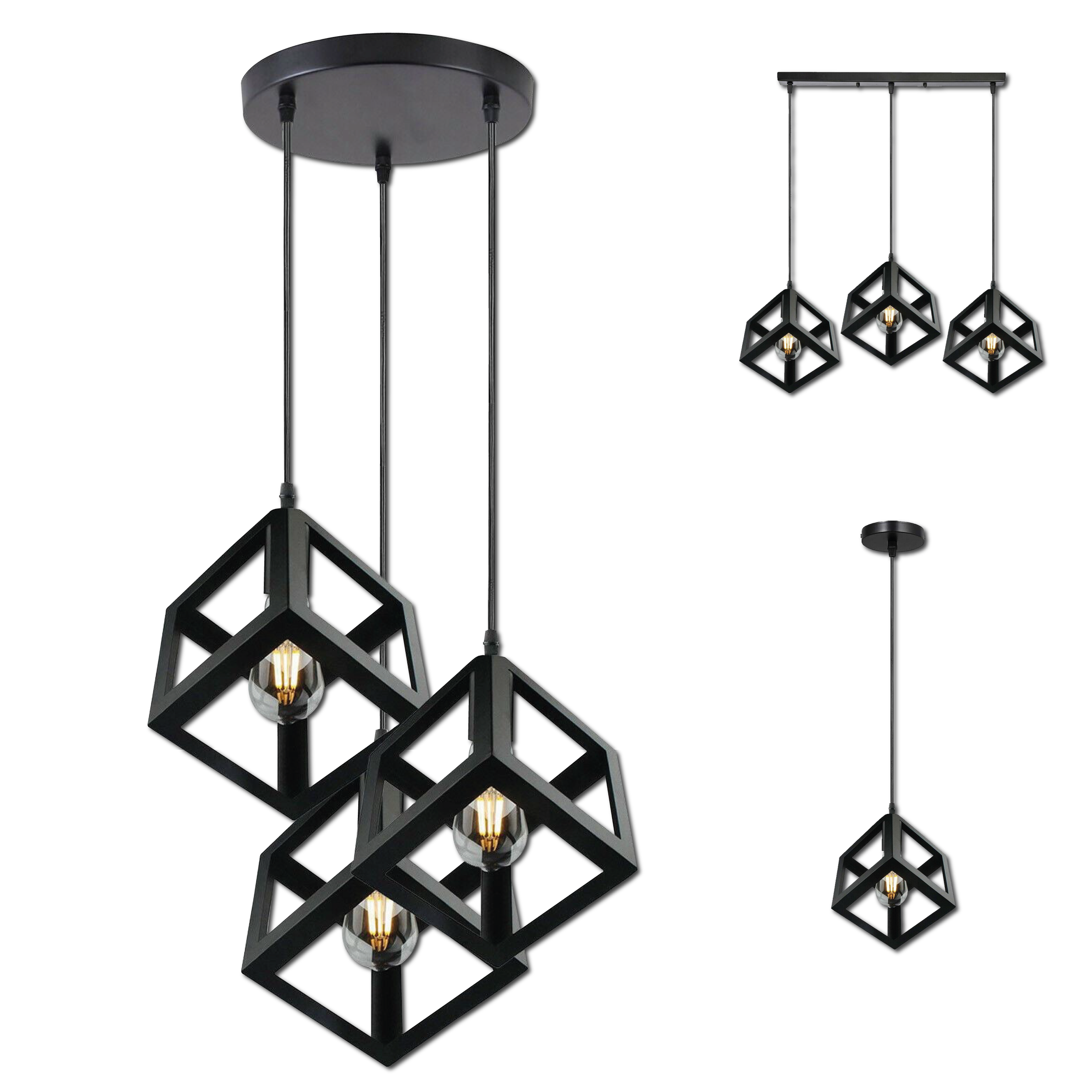 The Prismara Pendant — 3-Cluster Geometric Cube