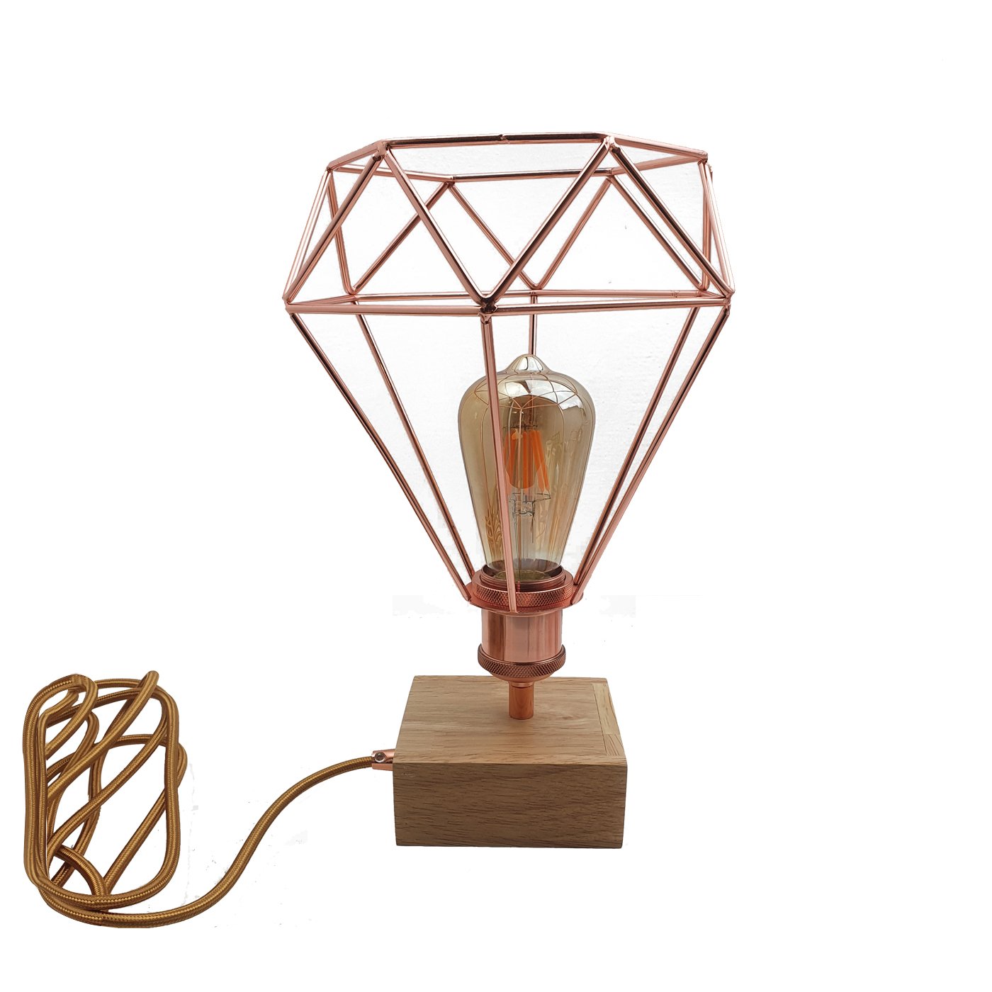 The Rosecage Lamp — Wire Cage Table Lamp