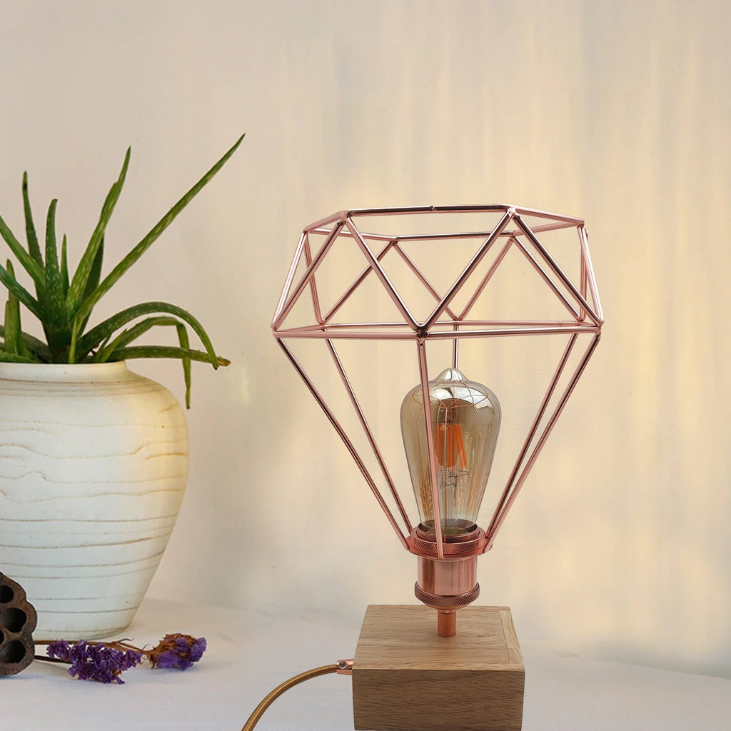 The Rosecage Lamp — Wire Cage Table Lamp