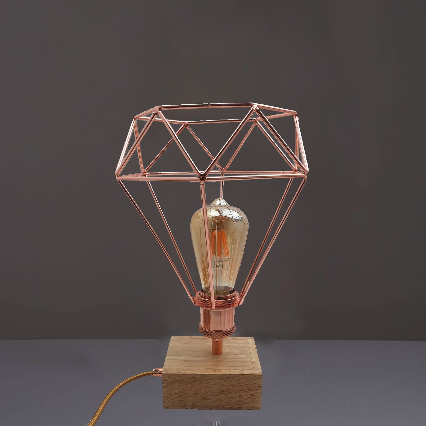 The Rosecage Lamp — Wire Cage Table Lamp