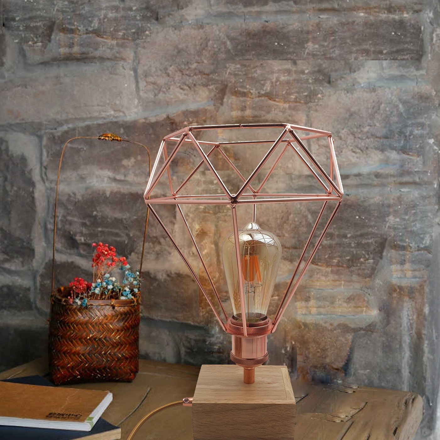 The Rosecage Lamp — Wire Cage Table Lamp