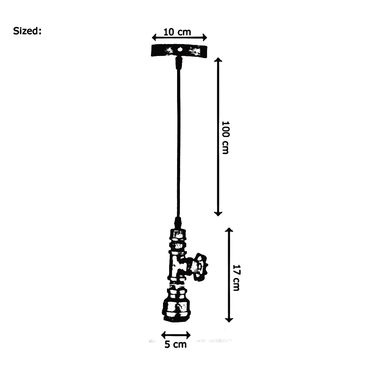 The Watervine Pendant — Single Water Pipe Light