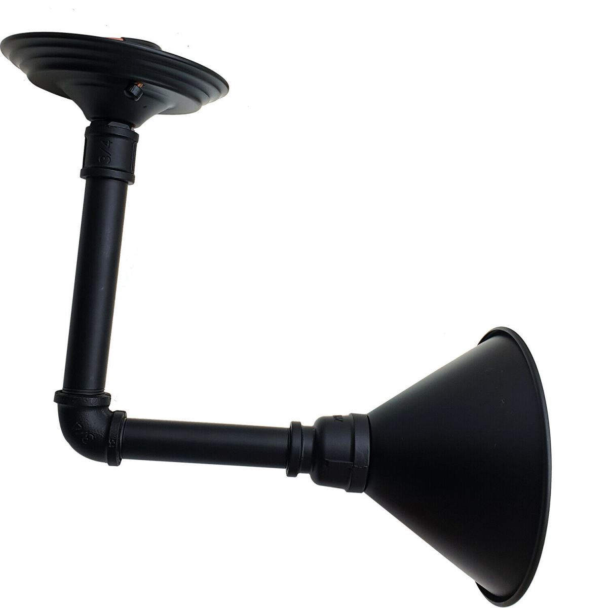 The Bellingford Pipe — Black Steampunk Wall Sconce