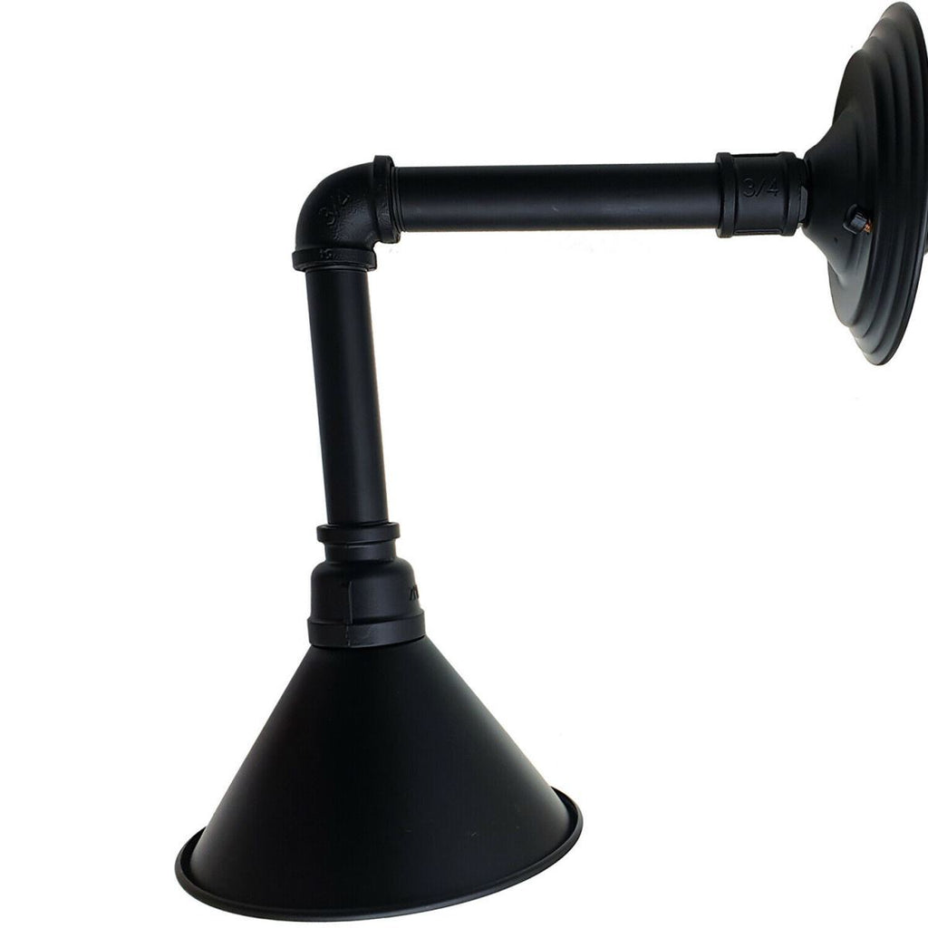 The Bellingford Pipe — Black Steampunk Wall Sconce