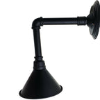 The Bellingford Pipe — Black Steampunk Wall Sconce