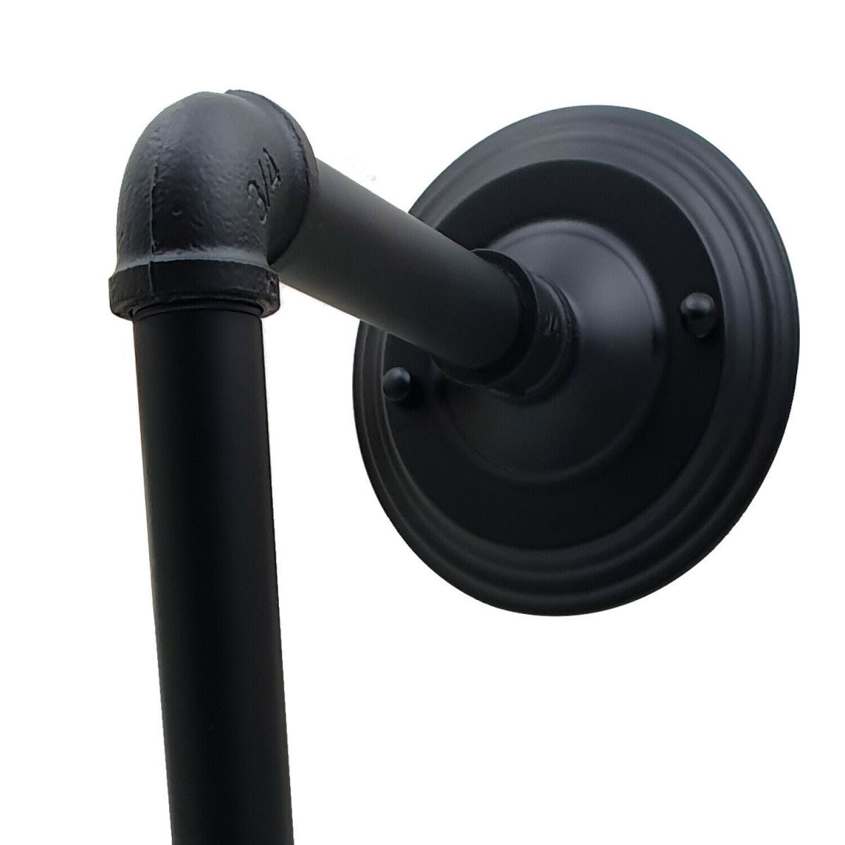 The Bellingford Pipe — Black Steampunk Wall Sconce