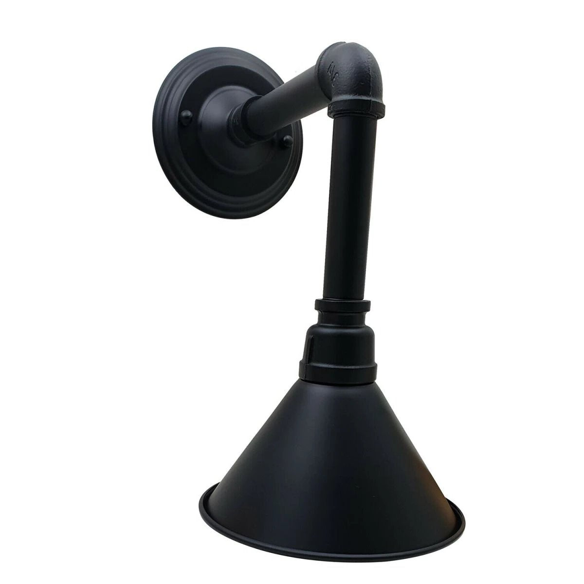 The Bellingford Pipe — Black Steampunk Wall Sconce