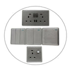 The Sterling Row — Brushed Chrome Switches & Sockets
