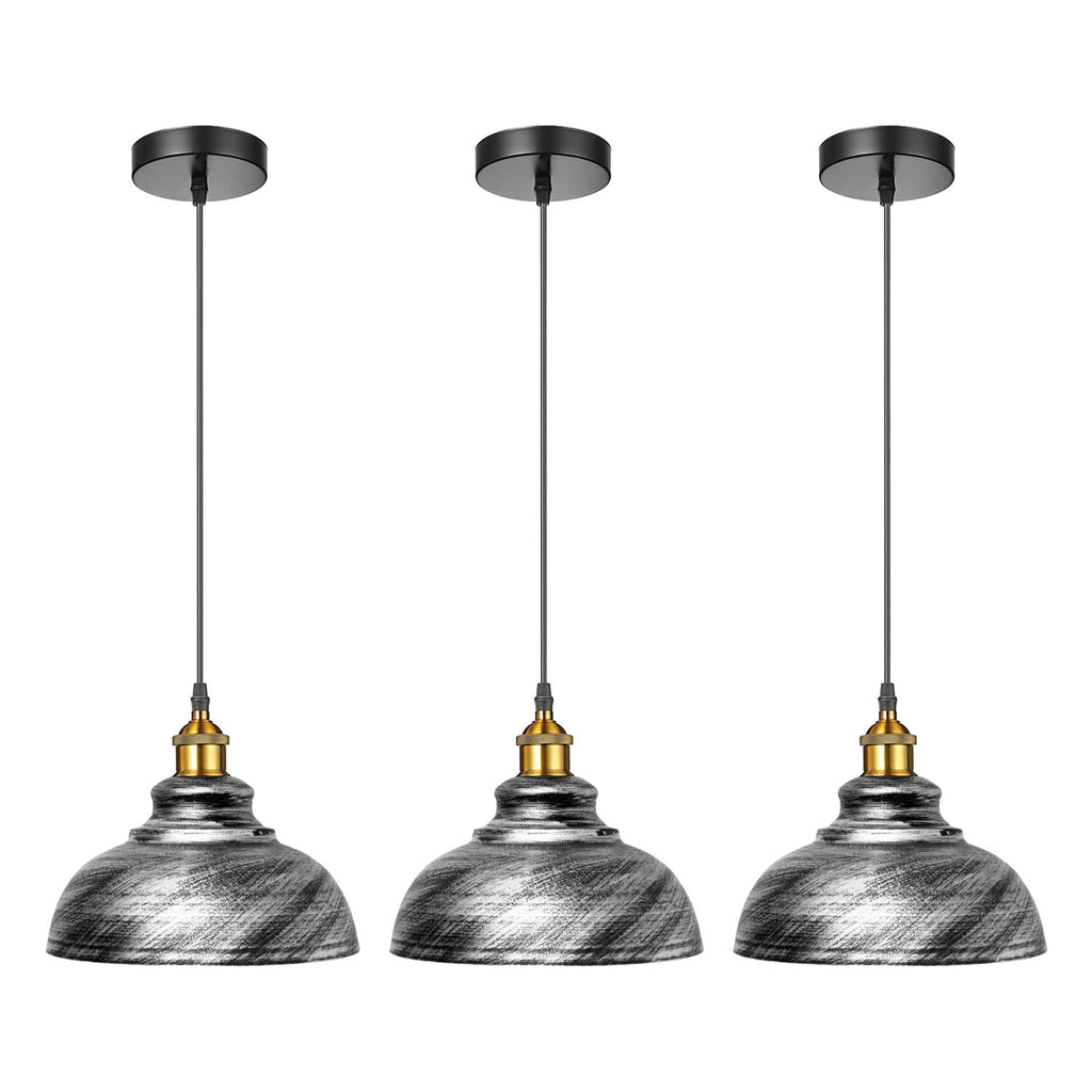 The Argentia Pendant — 3-Light Metal Shade Set