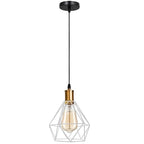 The Prism Pendant — Faceted Cage, Multiple Finishes