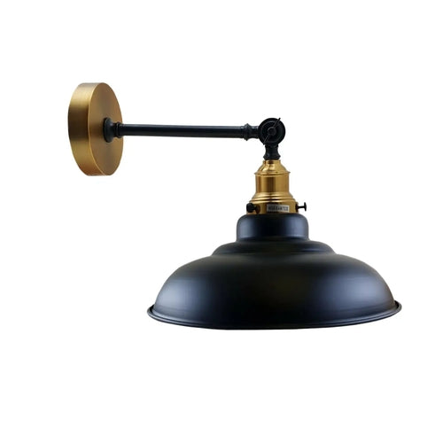 The Barrow Wall Light — Curved Shade Sconce, Brass Fitting
