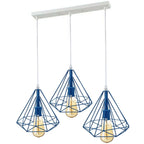 The Ottersby Pendant — Blue Diamond Cage Trio Ceiling Light