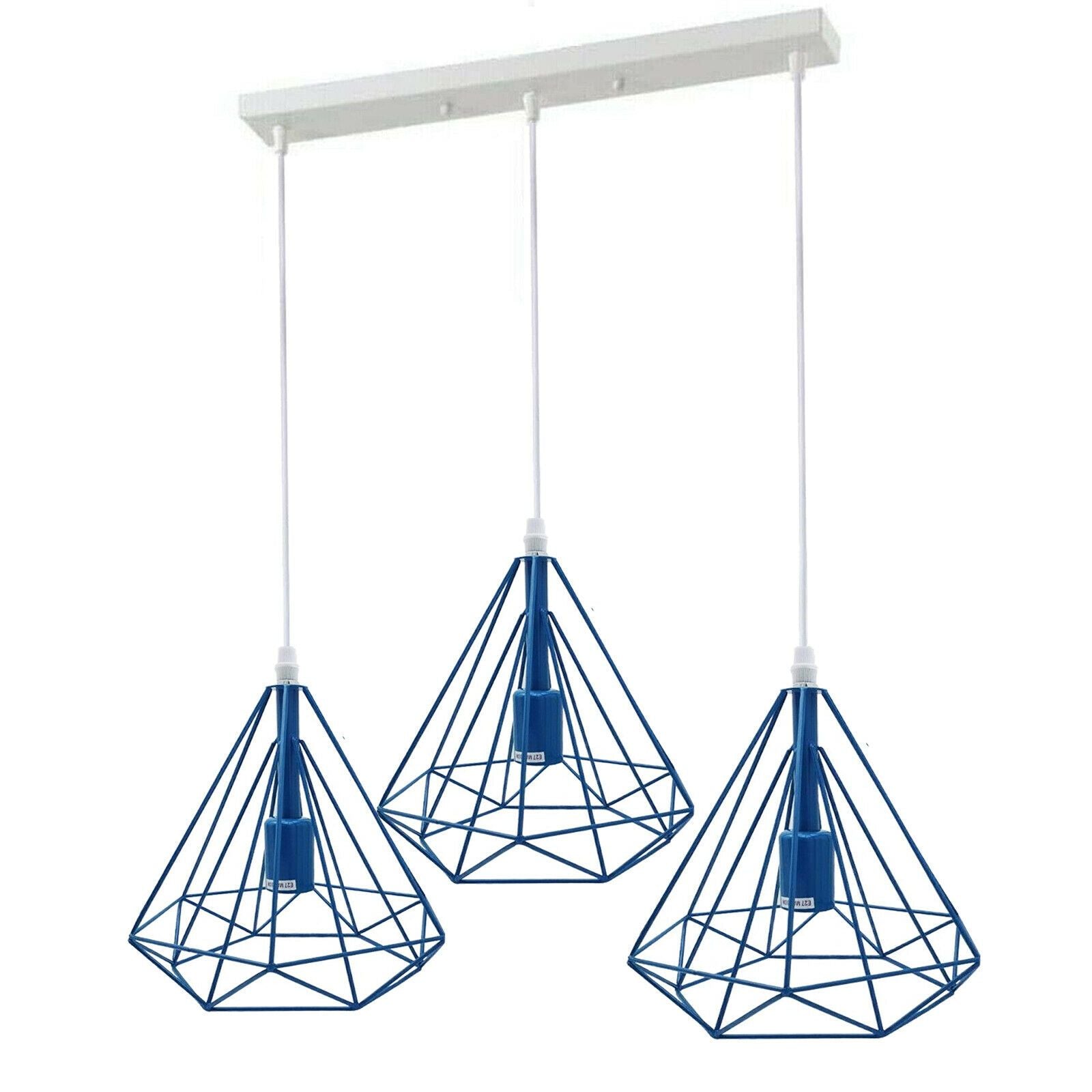 The Ottersby Pendant — Blue Diamond Cage Trio Ceiling Light