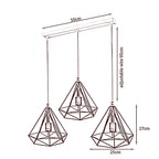 The Ottersby Pendant — Blue Diamond Cage Trio Ceiling Light