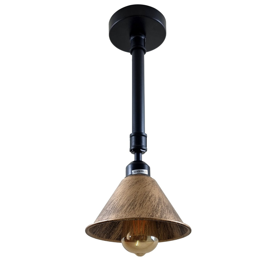 The Torrington Pendant — Brushed Copper Cone Ceiling Light