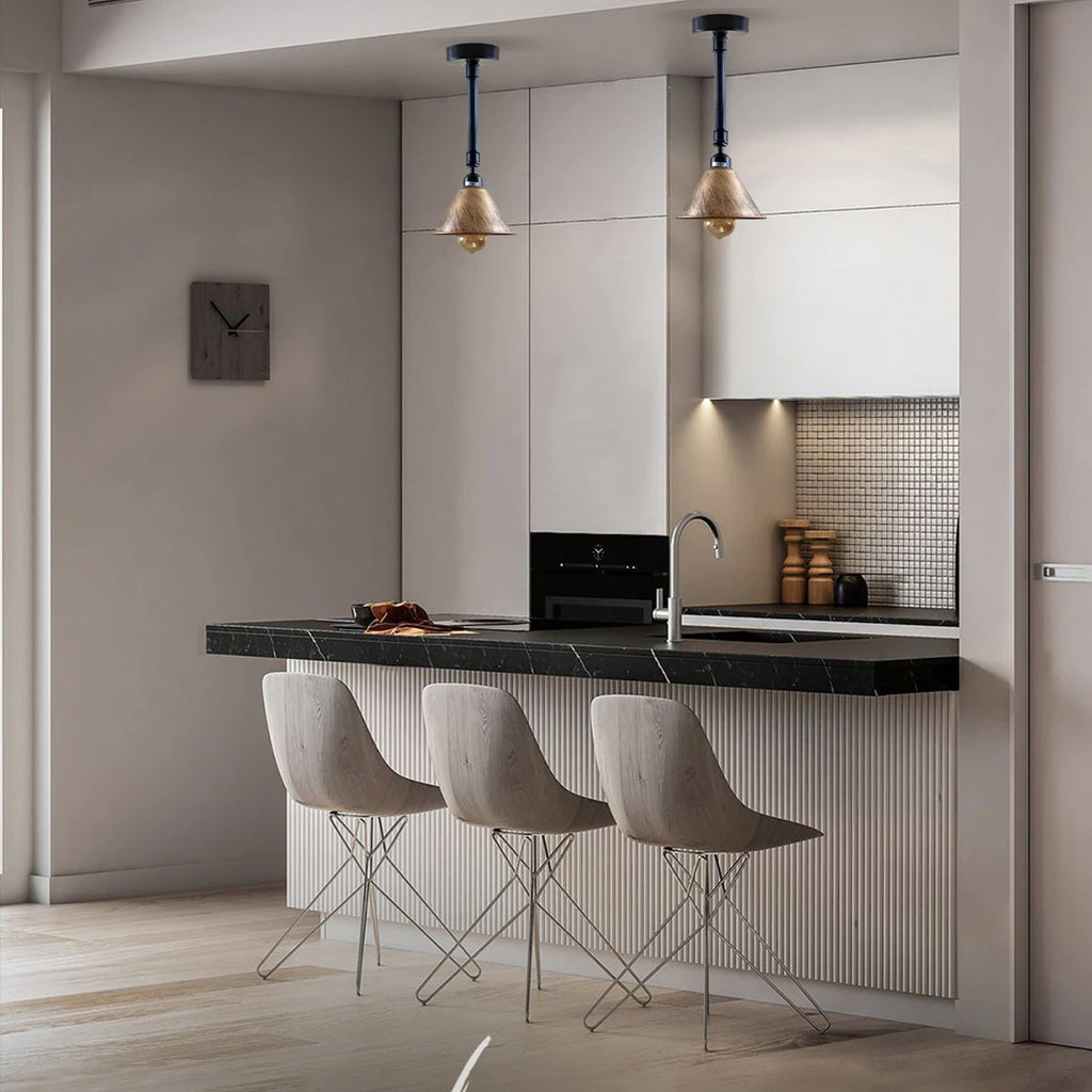 The Torrington Pendant — Brushed Copper Cone Ceiling Light