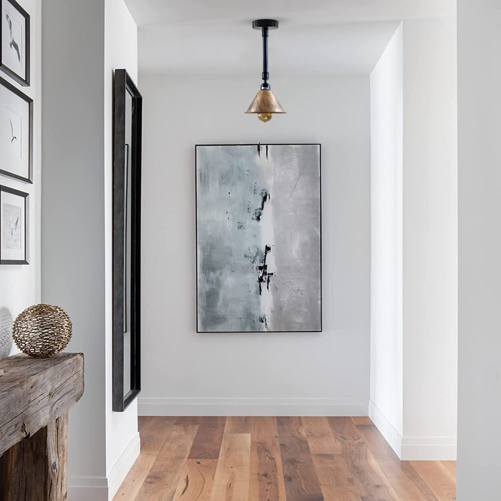The Torrington Pendant — Brushed Copper Cone Ceiling Light