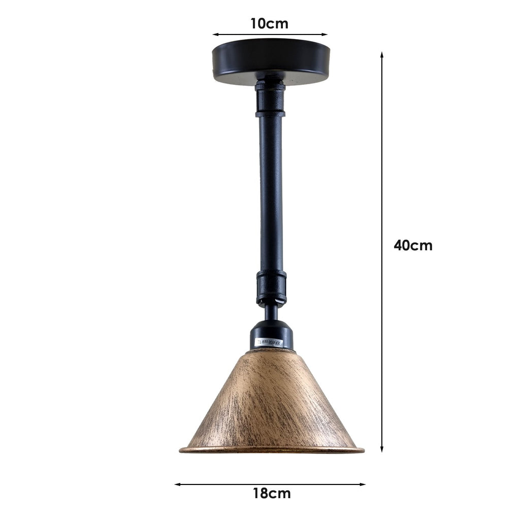 The Torrington Pendant — Brushed Copper Cone Ceiling Light