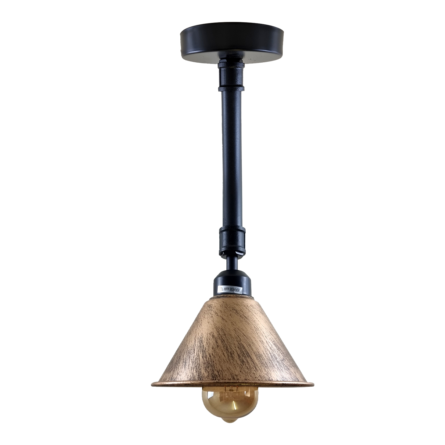The Torrington Pendant — Brushed Copper Cone Ceiling Light