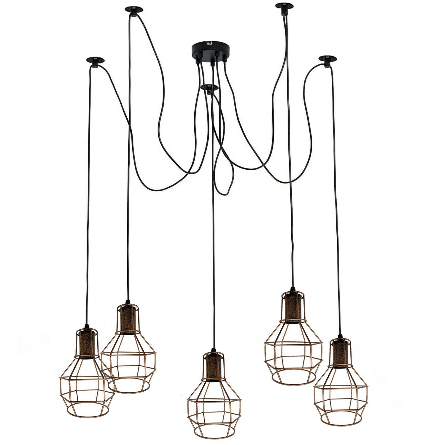 The Emberweb Pendant — 5-Arm Cage Spider