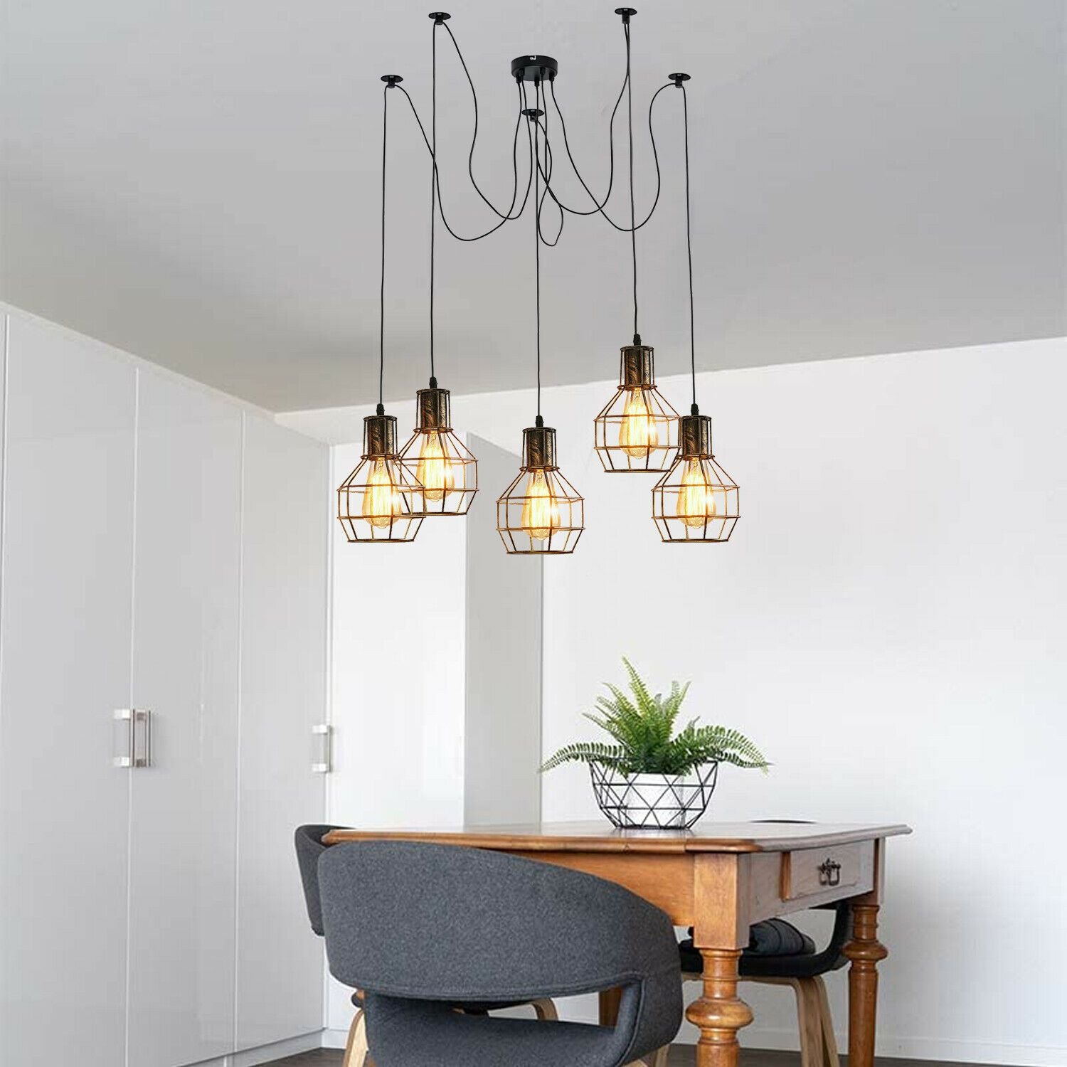 The Emberweb Pendant — 5-Arm Cage Spider