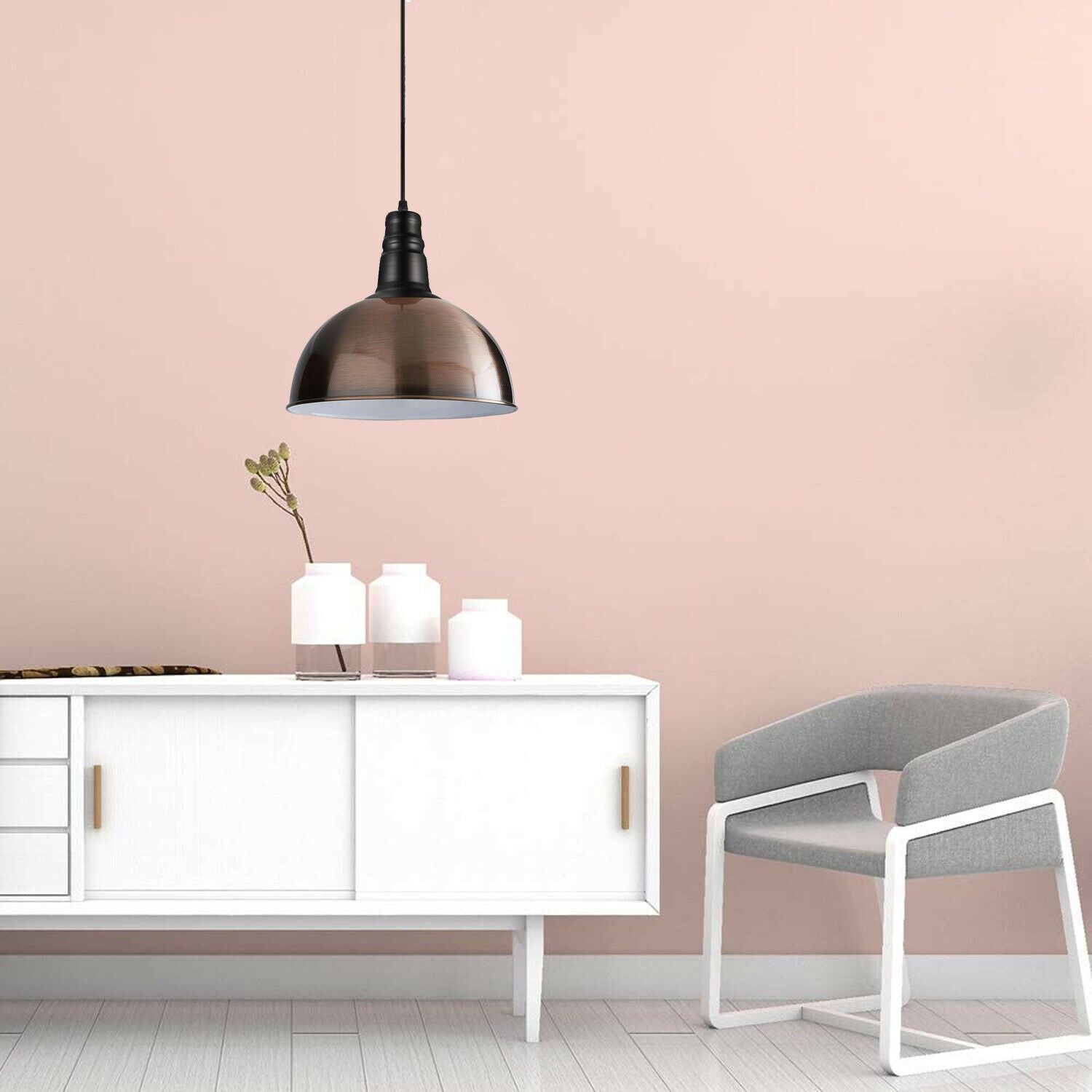 The Brasswick Pendant — Single Copper Dome