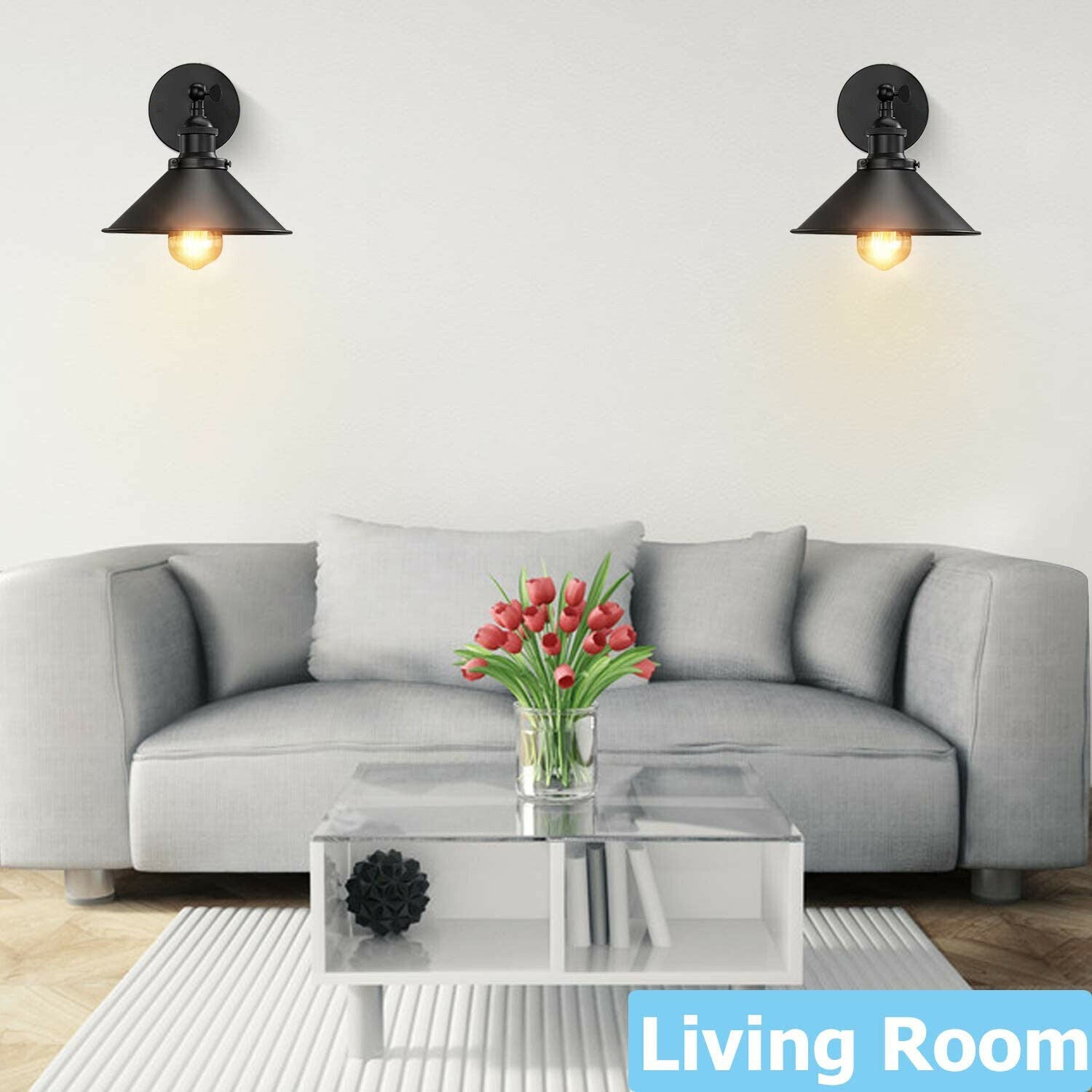 The Griswold Wall Light — Industrial Cone Sconce, 2-Pack