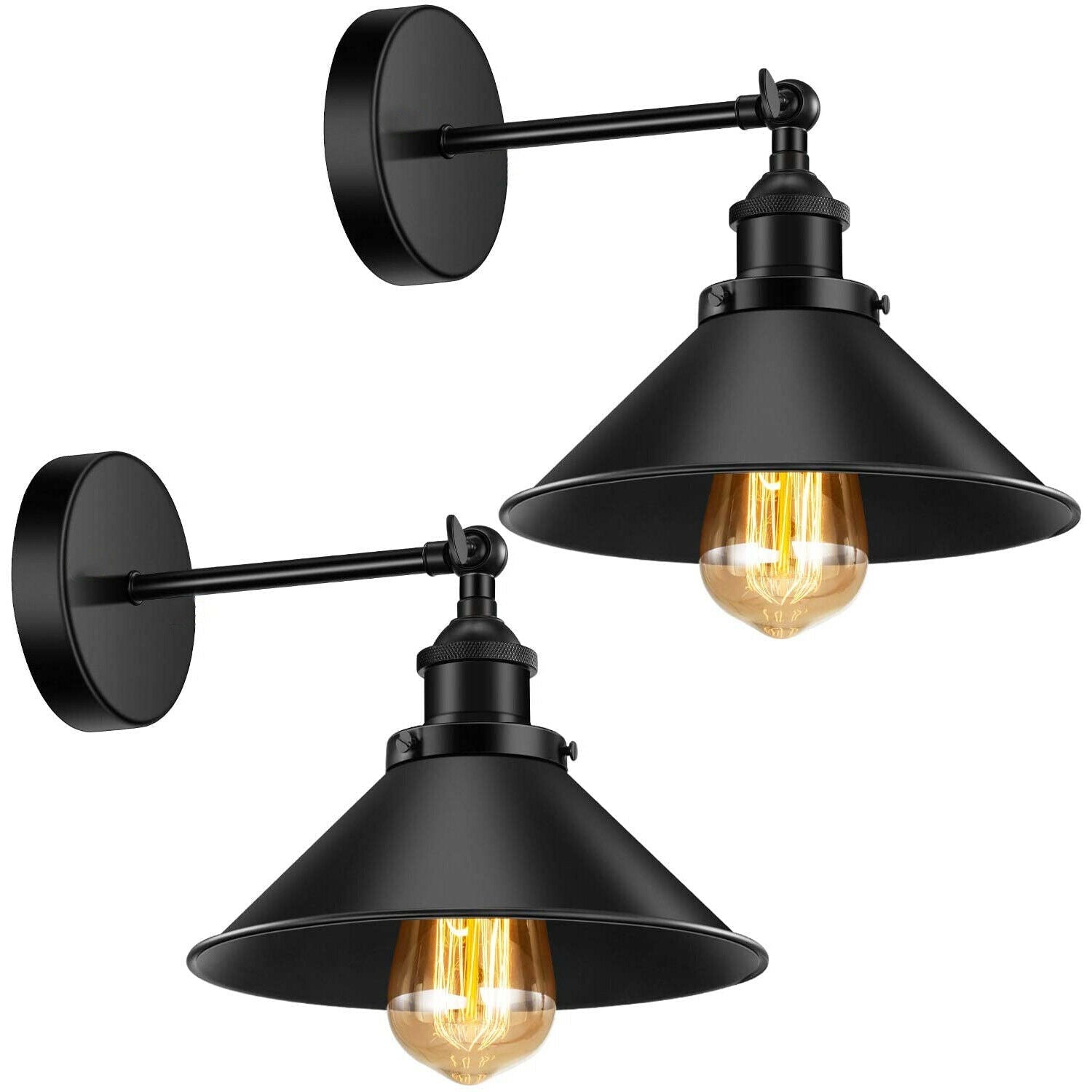 The Griswold Wall Light — Industrial Cone Sconce, 2-Pack