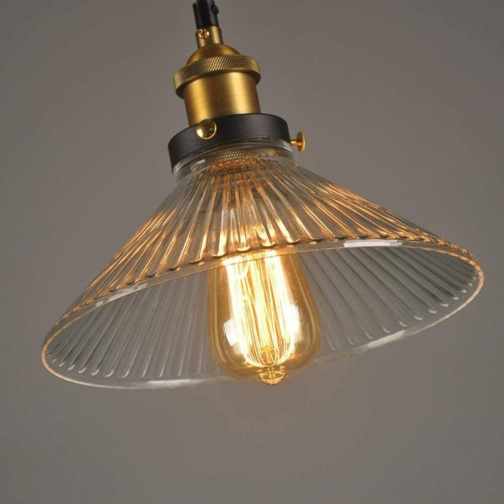 The Winterbourne Pendant — Ribbed Amber Glass Ceiling Light