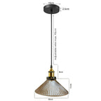 The Winterbourne Pendant — Ribbed Amber Glass Ceiling Light