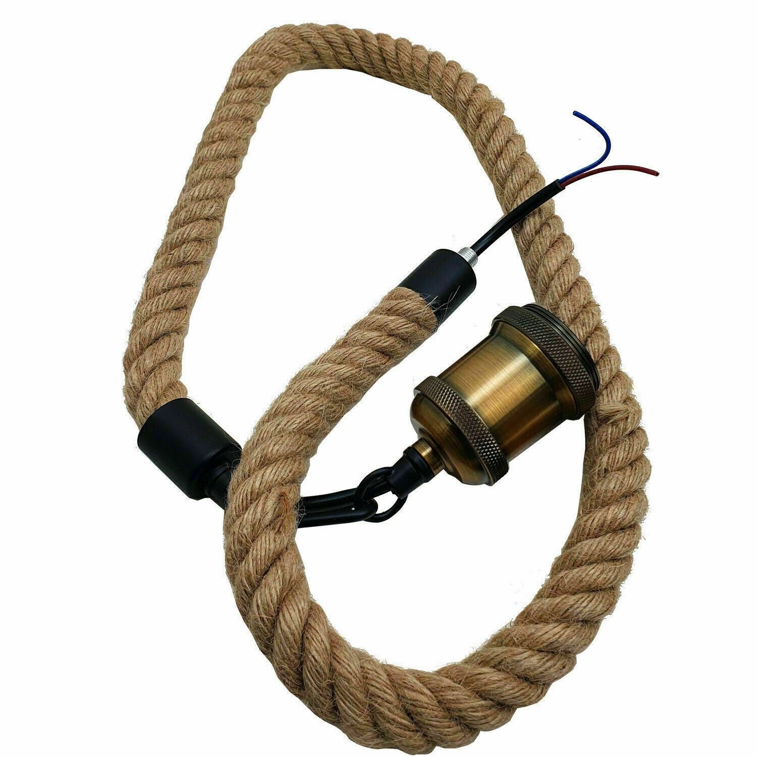 The Ropley Pendant — 3-Head Hemp Rope Light