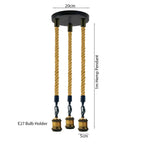 The Ropley Pendant — 3-Head Hemp Rope Light
