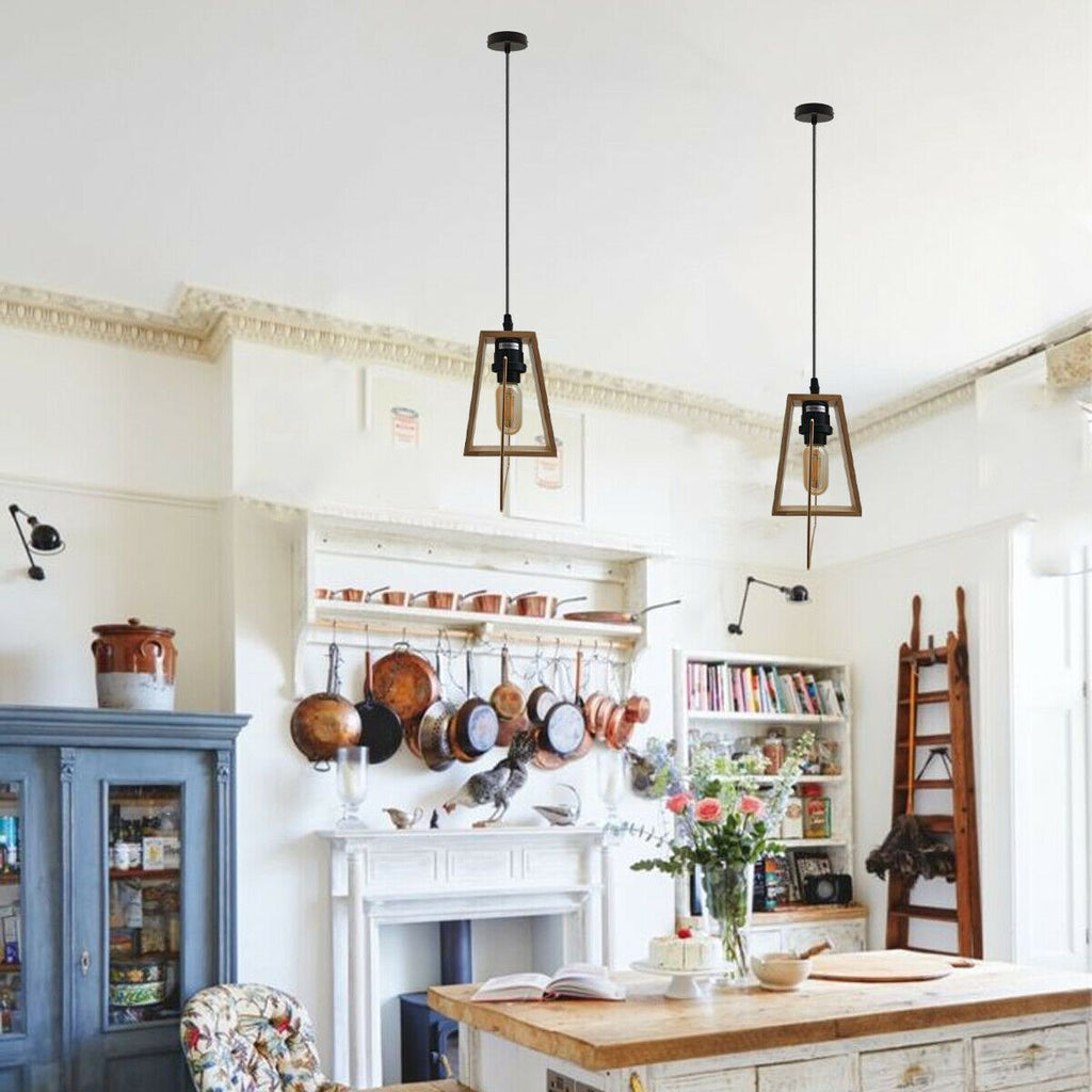 The Timberline Pendant — Wood Frame Single