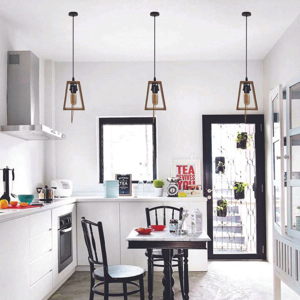 The Timberline Pendant — Wood Frame Single