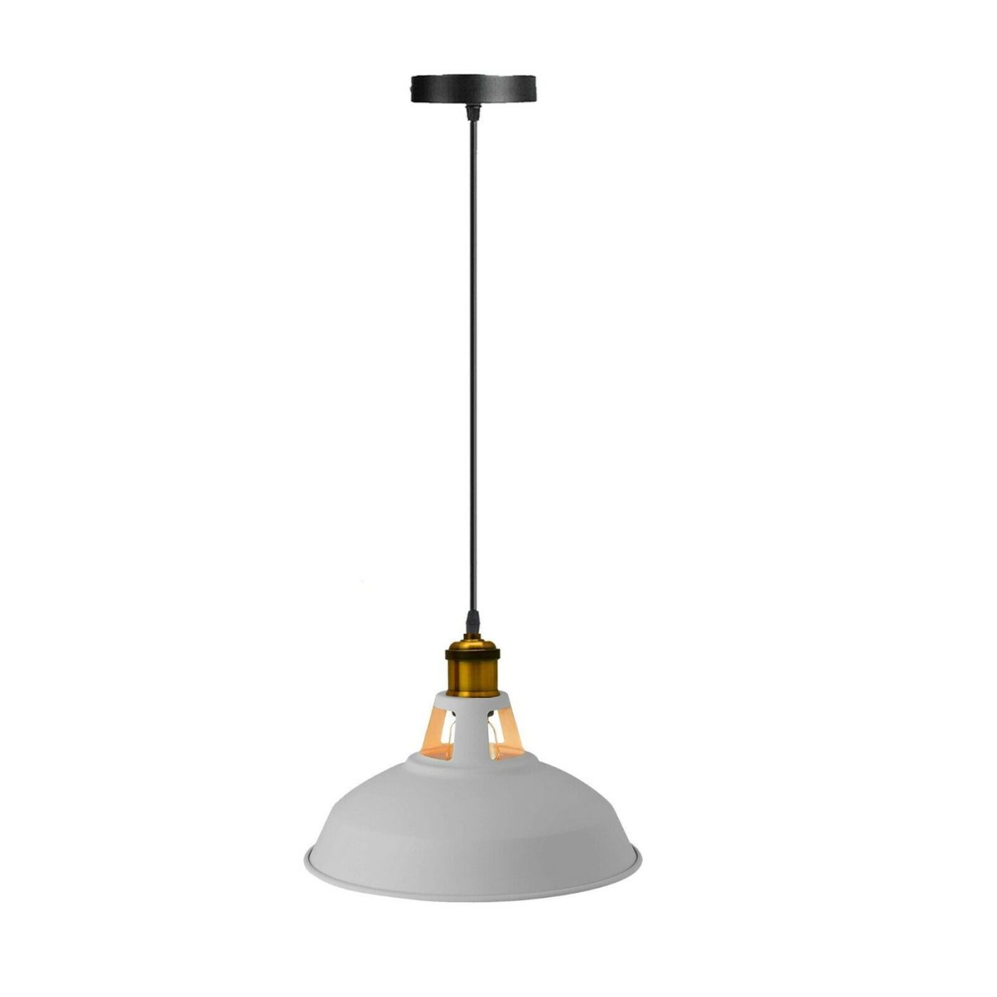 The Smokewell Pendant — Single Grey Dome