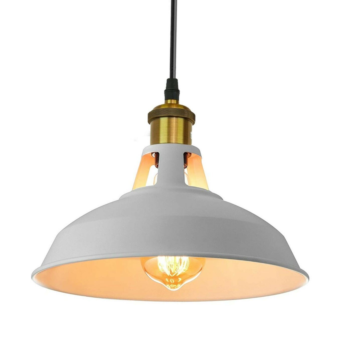The Smokewell Pendant — Single Grey Dome