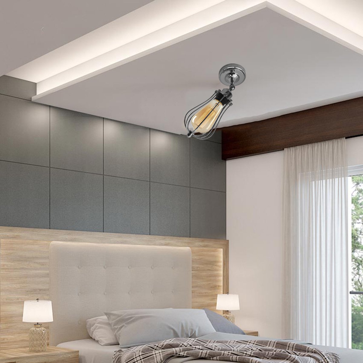 The Flexchrome Pendant — Cage Ceiling Fixture