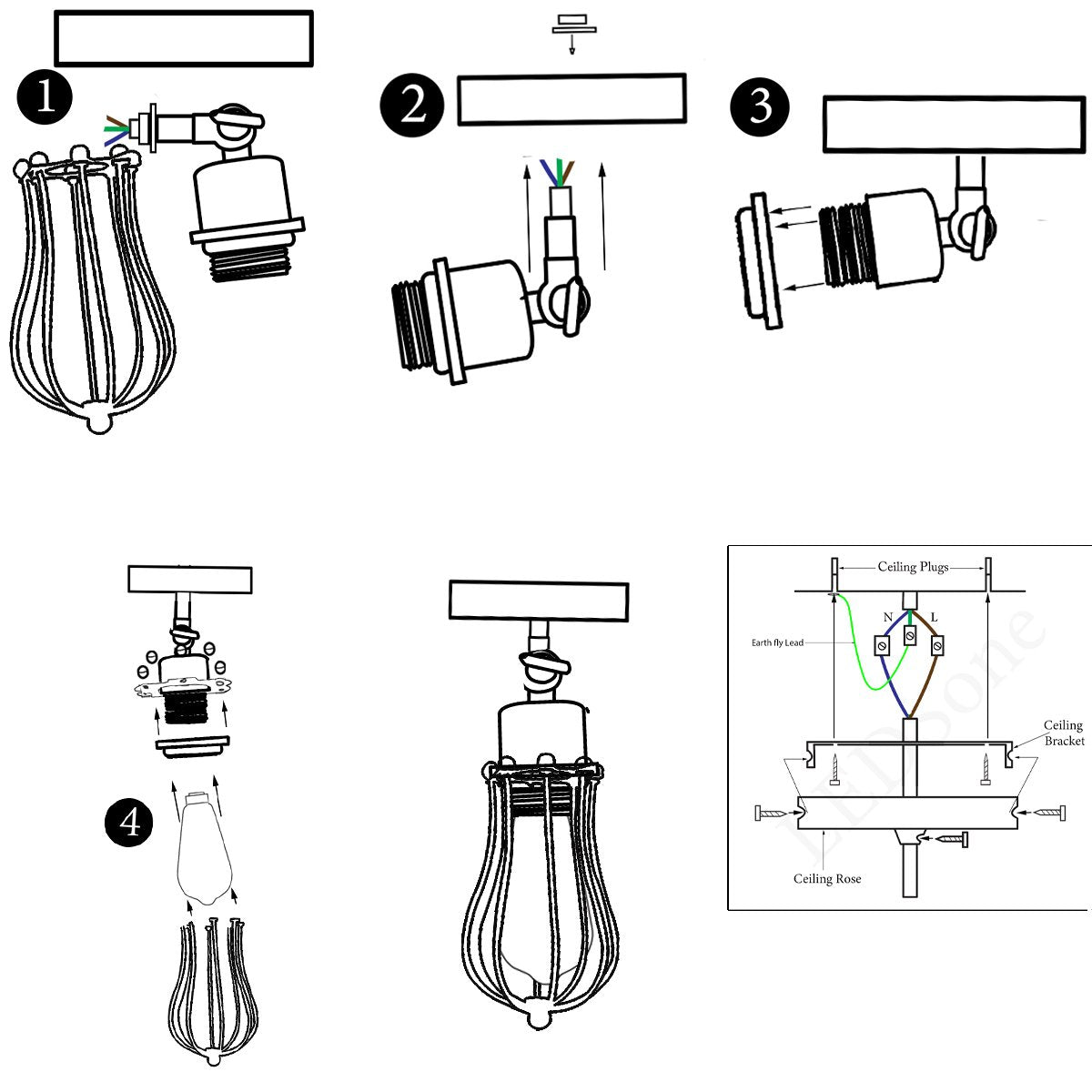 The Flexchrome Pendant — Cage Ceiling Fixture