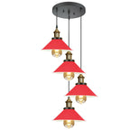 The Southerham Pendant — Red 4-Head Cascade Ceiling Light